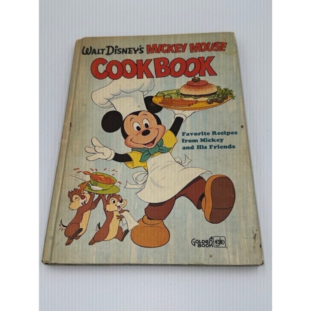 VTG Walt Disney's Mickey Mouse Cookbook Hardcover 1975 Golden Press~Recipes~Kids
